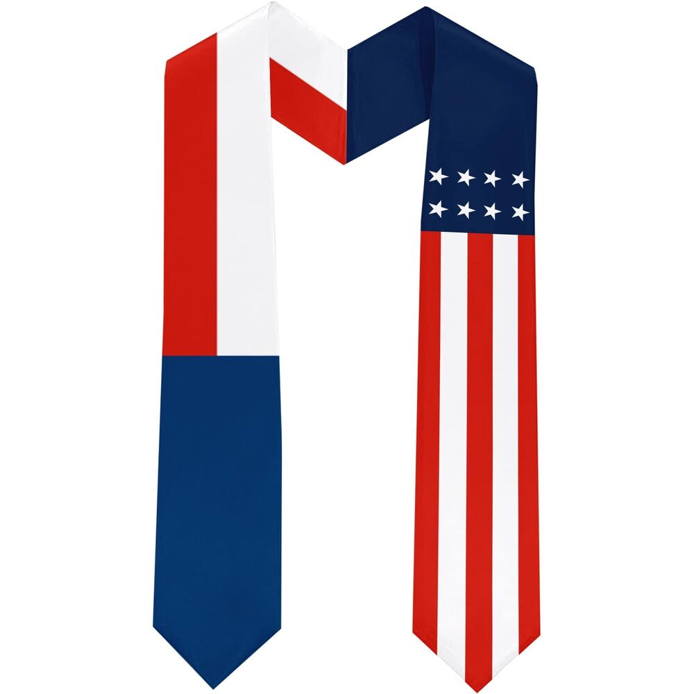 5398 Czech Republic Flag International Students Graduation Sash Stole